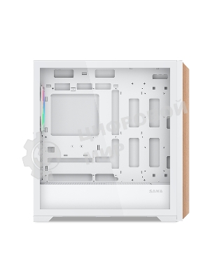 Компьютерный корпус без блока питания SAMA Z60 белый, Midi-Tower, TG, 4x140мм ARGb, 2xUSB 3.0 + 1xUSB 3.1 Type-C, E-ATX, ATX, mATX, mITX белый