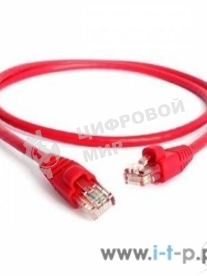 Коммутационный шнур Комм шнур, UTP, кат 5e, 2м с RJ45 (красный)