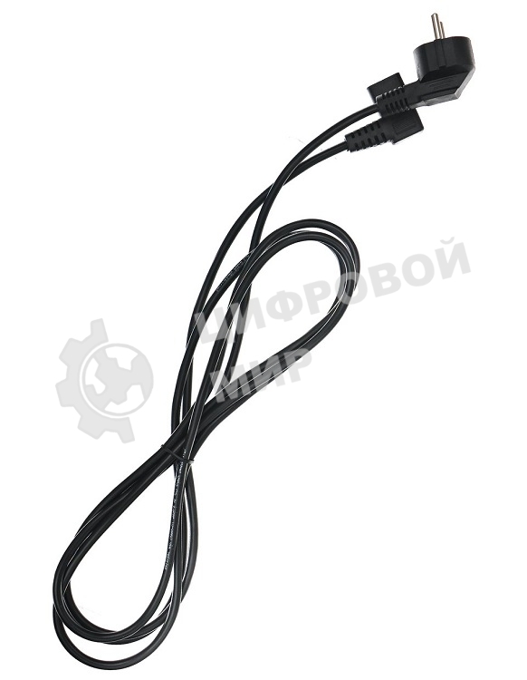 Кабель компьютер - розетка угловой 220V 3м (Европейский стандарт) Telecom TP021DA-3.0-BK