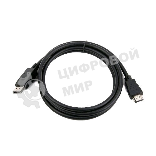 Кабель Cablexpert DisplayPort->HDMI, 10м, 20M/19M, черный, экран, пакет