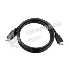 Кабель Cablexpert DisplayPort->HDMI, 10м, 20M/19M, черный, экран, пакет