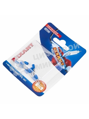 Наконечник штыревой втулочный Rexant изолированный, F-8 мм, 0.75 мм², НШВи 0.75-8/E7508, синий, в упак. 10 шт.