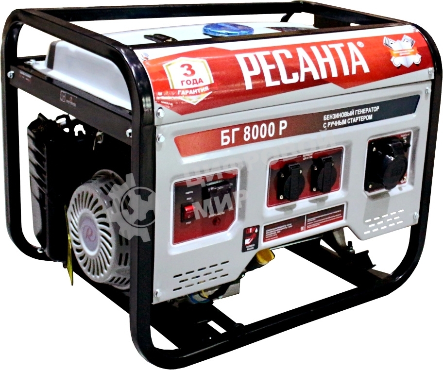 Электрогенератор бензиновый Ресанта БГ 8000 Р, 7 кВт, 66 дБ, 70.9 кг