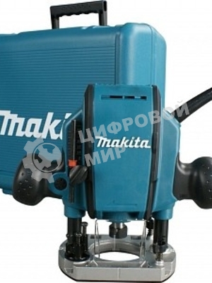 Фрезер Makita RP0900K 900Вт,27000об\м,ход-35мм,цанга-6\8мм,2.7кг,чем