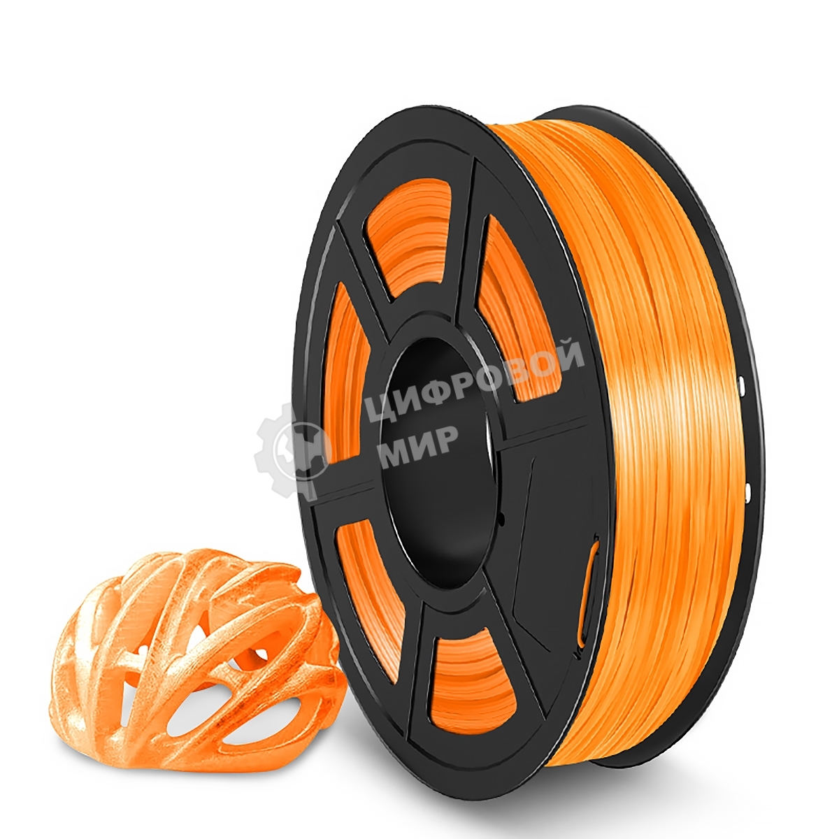 Филамент NVPrint TPU Trans. Orange для 3D печати диаметр 1.75мм длина 165 метров масса 0,5 кг