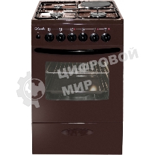 Плита Комбинированная Лысьва ЭГ 1/3г01 МС-2у коричневый (стеклянная крышка)