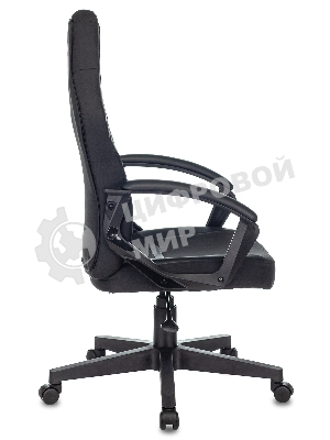 Кресло Бюрократ Zombie 10 черный, экокожа, 120 кг, механизм качания