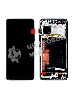 Дисплей для Huawei Nova 10 Pro в сборе с тачскрином, панелью и аккумулятором (02354YMX), черный