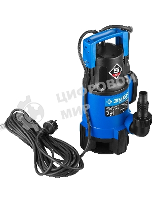 Насос ЗУБР НПГ-Т3-750 профессионал т3 погружной дренажный для грязной воды d частиц до 35мм 750Вт