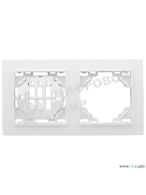 Рамка 3-местная Минск горизонтальная белая EKF Basic