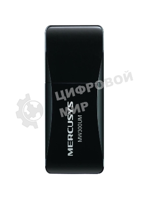 Сетевой адаптер USB2.0 адаптер Mercusys MW300UM, 300 Мбит/с, компактный