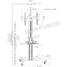 Подставка для телевизора Arm Media PT-STAND-11 черный 32