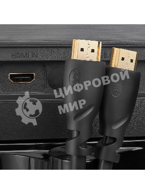 Кабель Greenconnect Premium 2.0m HDMI v2.0 HDR Ultra HD 4K60 Hz/5K30Hz, 3D, Ethernet 18.0 Гбит/с, OD8.0мм, 28/26 AWG, черный, GCR-50542