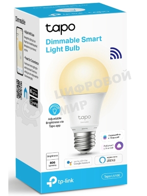Умная лампа TP-Link Tapo L510E E27 8.7Вт 806lm Wi-Fi