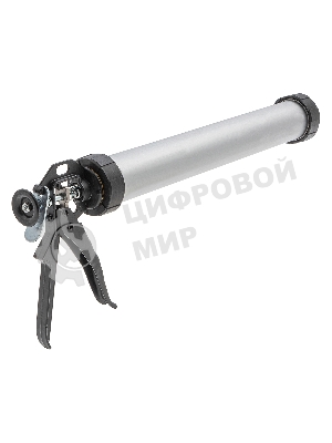 Пистолет для герметика Sparta 750мл ''закрытый'' алюминиевый корпус круглый шток 8 мм