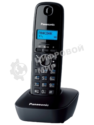 Телефон беспроводной (DECT) Panasonic KX-TG1611RUH (серый) АОН, Caller ID,12 мелодий звонка,подсветка дисплея,поиск трубки
