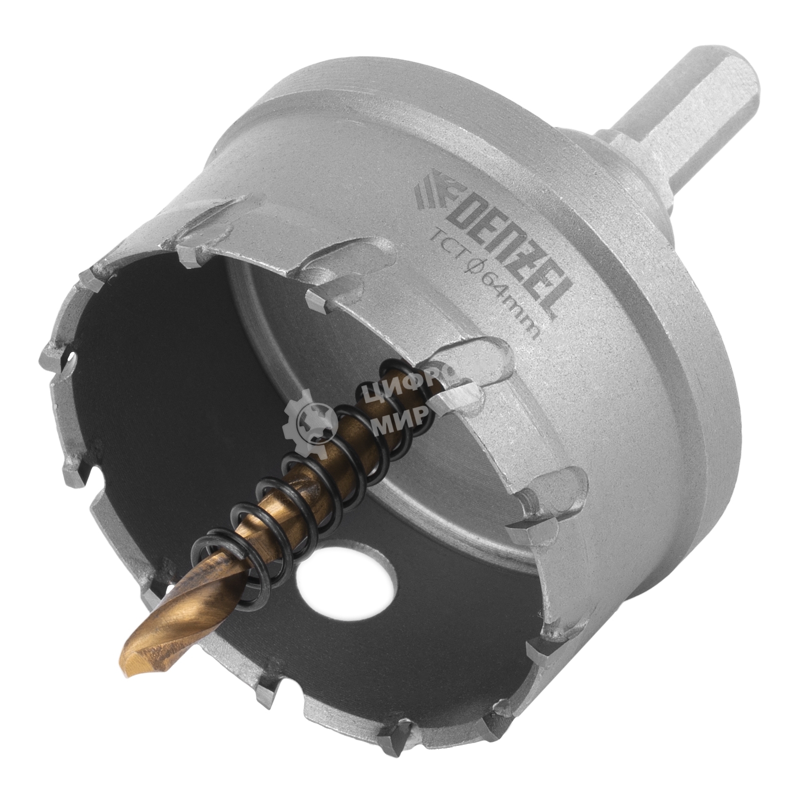 Коронка по металлу Denzel твердосплавная, 64 мм