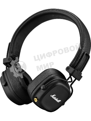Беспроводные/проводные наушники Marshall Major IV черный, накладные, Bluetooth + проводной, беспроводная зарядка, до 80 ч