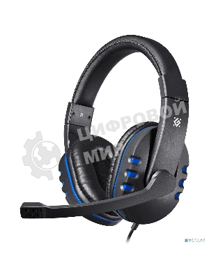 Гарнитура Defender Warhead G-160 чёрный/синий, проводная