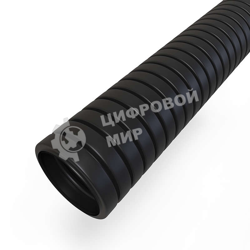 Труба гофрированная Rexant ПНД d40 мм с протяжкой черный (уп. 15 м)