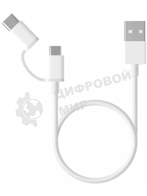 USB-кабель Xiaomi Mi 2-in-1 USB Cable Micro-USB to Type-C (30cm)