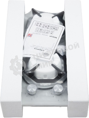 Газовая варочная панель Maunfeld EGHG.32.2CW/G, 2 конфорки, закаленное стекло, белый