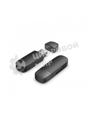 Кард-ридер Vention CLGB0/черный/SD,SDHC,SDXC,TF,micro-SD,micro-SDXC,miсro-SDHC/USB 3.0/пластик