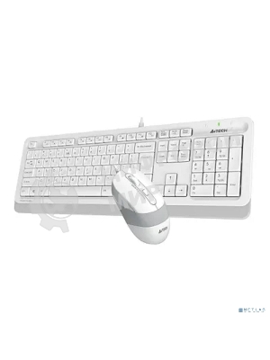 Комплект клавиатура+мышь A4Tech FStyler F1010 проводной, USB, 1600 DPI, белый/серый