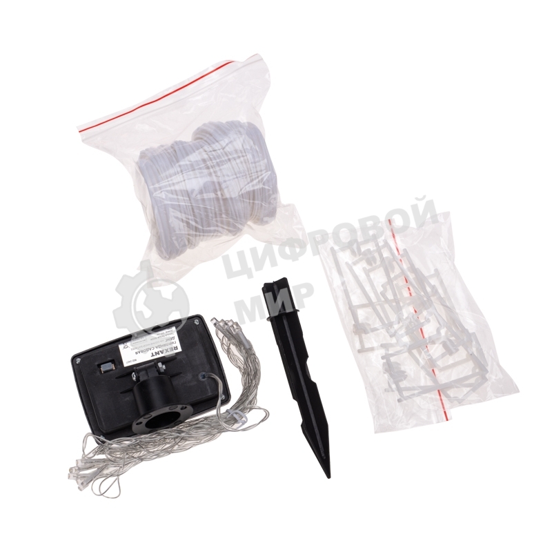 Гирлянда садовая Rexant Денг, 335 см, 3000К, встроенный аккумулятор, солнечная панель, коллекция Пекин