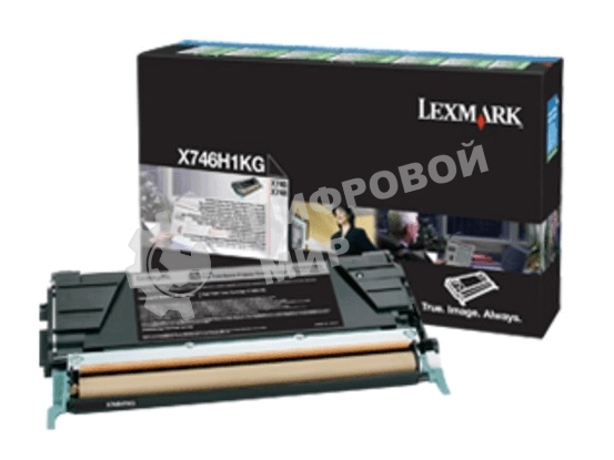Картридж лазерный Lexmark X746H1KG черный для Lexmark X746de\nLexmark X748de\nLexmark X748dte 12к