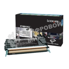 Картридж лазерный Lexmark X746H1KG черный для Lexmark X746de\nLexmark X748de\nLexmark X748dte 12к