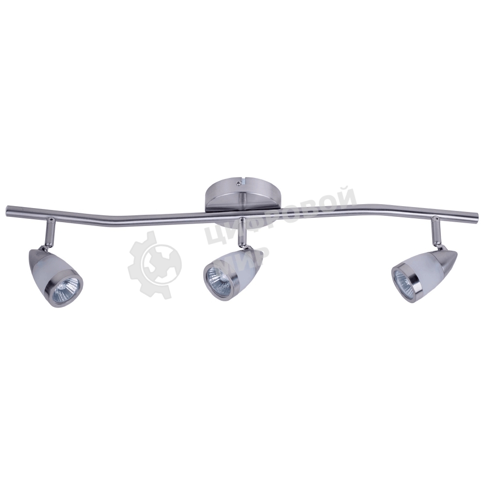 Светильник Hiper Светильник встраиваемый Сатин/Никель H077-3 Поворотный, мощность ламп до 50Вт Размер 18х13х55