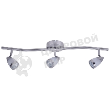 Светильник Hiper Светильник встраиваемый Сатин/Никель H077-3 Поворотный, мощность ламп до 50Вт Размер 18х13х55