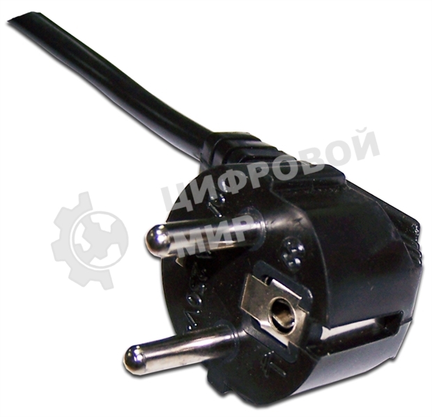 Шнур питания Lanmaster C19-Schuko угловая, 3х1.5, 220В, 16А, черный, 2 метра