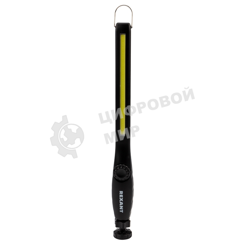 Фонарь автомобильный Rexant (индикатор зарядки, USB кабель в комплекте, регулятор яркости, поворотный корпус шарнир, встроенный аккумулятор)