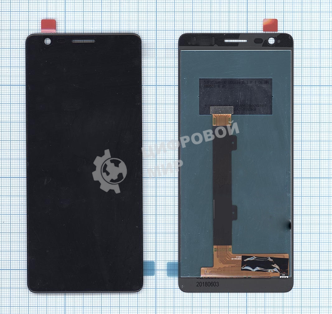 Дисплей для Nokia 3.1 черный