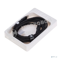 Кабель Rexant Type-C – Type-C, 3A, 60Вт, 1м, в черной нейлоновой оплетке