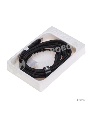 Кабель Rexant Type-C – Type-C, 3A, 60Вт, 1м, в черной нейлоновой оплетке