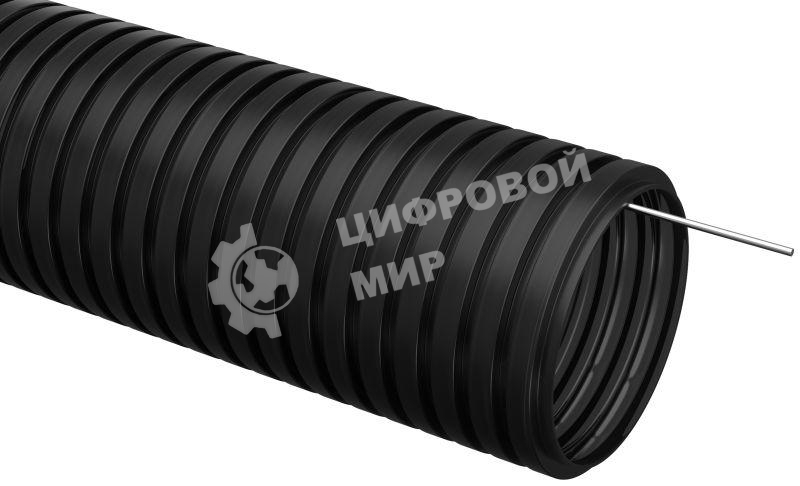 Труба гофрированная ПНД d40 мм с зондом черный (уп. 15 м) IEK CTG20-40-K02-015-1