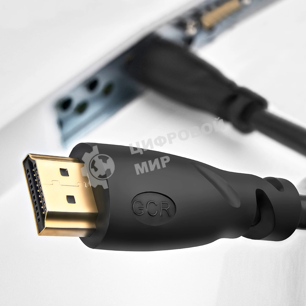 Кабель Greenconnect Premium 2.0m HDMI v2.0 HDR Ultra HD 4K60 Hz/5K30Hz, 3D, Ethernet 18.0 Гбит/с, OD8.0мм, 28/26 AWG, черный, GCR-50542