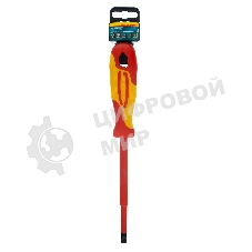 Отвертка Gross 12945 диэлектрическая sl8х150мм crmo до 1000в двухкомпонентная рукоятка