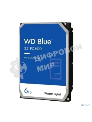 Жесткий диск Western Digital SATA 6Tb 6Gb/S 256MB BLUE WD60EZAX WDC