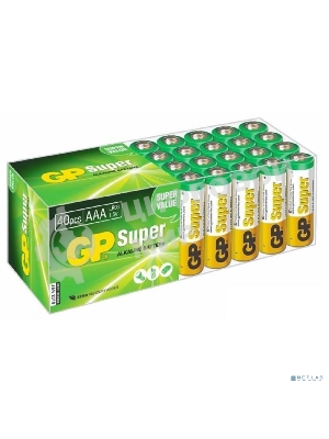 Алкалиновые батарейки GP Super Alkaline G-Tech 24А ААA - 40 шт. в пленке