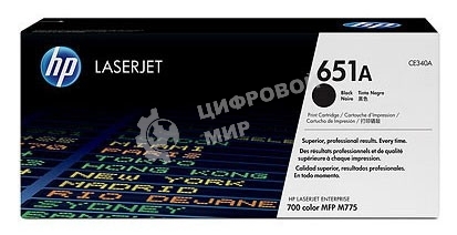 Картридж лазерный HP CE340A 651A черный для LaserJet 700 Color MFP 775 13500 стр.