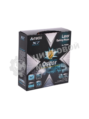 Мышь проводная A4Tech XL-750BK черный/красный, 3600 dpi, USB, кнопки - 7