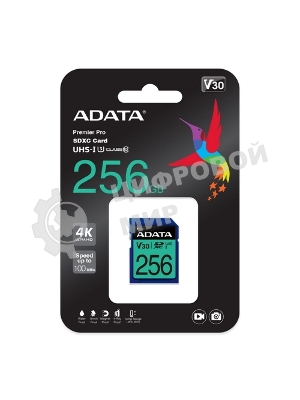 Флеш карта SD ADATA 256Gb ADATA Premier Pro SDXC Class 10 UHS-I U3 V30S 95/60 MB/s