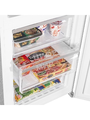 Холодильник Maunfeld MFF200NFW белый глянц. двухкамерный 271/106л морозилка снизу, No Frost