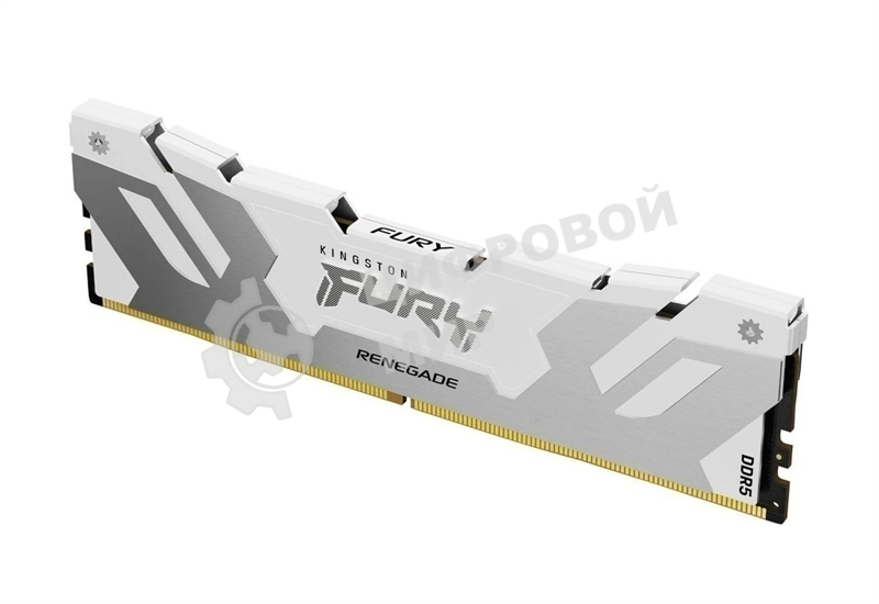 Оперативная память Kingston Fury Renegade, DDR5, 16Gb (1x16 Gb), 6400 MHz, CL32, DIMM, радиатор, белый