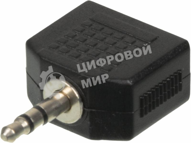 Адаптер аудио Ningbo JAAA095-B 2xJack 3.5 (f)/Jack 3.5 (m) черный