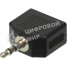 Адаптер аудио Ningbo JAAA095-B 2xJack 3.5 (f)/Jack 3.5 (m) черный